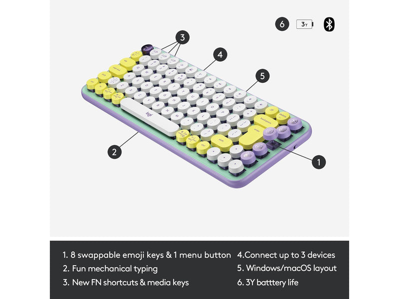 Logitech POP Keys - Tastaturen - Universal - Grün