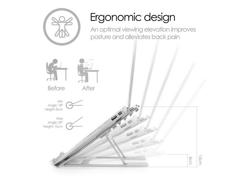 Desire2 Supreme Lite Portable 6 Laptop Stand