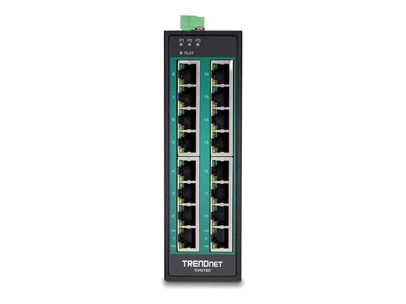 TRENDnet TI-PG160 - switch - 16 ports - unmanaged