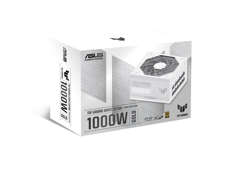 ASUS TUF GAMING 1000G - White Netzteile - 1000 Watt - 135 mm - ATX 3.1 - 80 Plus Gold zertifiziert
