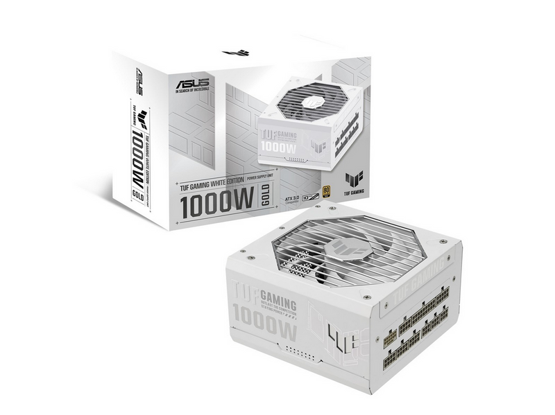 ASUS TUF GAMING 1000G - White Netzteile - 1000 Watt - 135 mm - ATX 3.1 - 80 Plus Gold zertifiziert