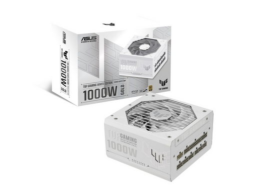 ASUS TUF GAMING 1000G - White Netzteile - 1000 Watt - 135 mm - ATX 3.1 - 80 Plus Gold zertifiziert