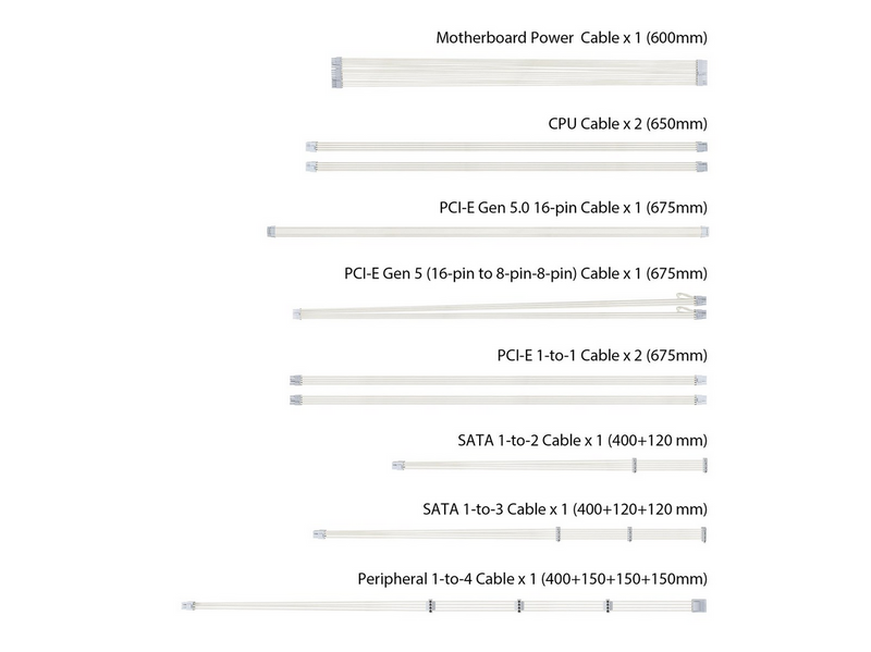 ASUS TUF GAMING 1000G - White Netzteile - 1000 Watt - 135 mm - ATX 3.1 - 80 Plus Gold zertifiziert