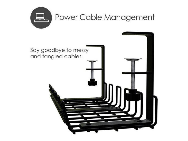 Desire2 Deskmate Cable Basket Clamp Mount Black