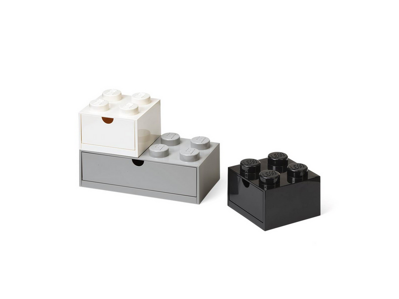 LEGO DESK DRAWER SET - BLACK GREY & WHITE