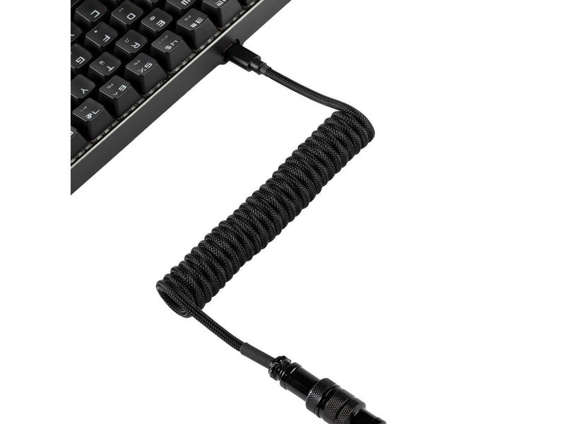 DUTZO Coiled Aviator USB-C cable - Black - Upgrade-Zubehör - Schwarz