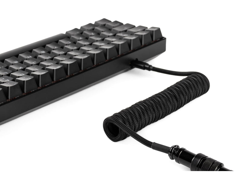 DUTZO Coiled Aviator Micro-USB B cable - Black - Upgrade-Zubehör - Schwarz