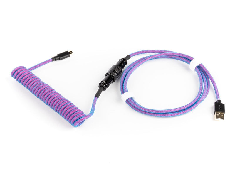 DUTZO Coiled Aviator Micro-USB B cable - Purple - Upgrade-Zubehör - Lila