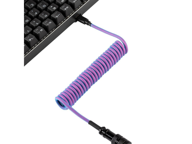 DUTZO Coiled Aviator Micro-USB B cable - Purple - Upgrade-Zubehör - Lila