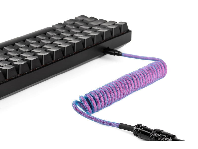 DUTZO Coiled Aviator Micro-USB B cable - Purple - Upgrade-Zubehör - Lila