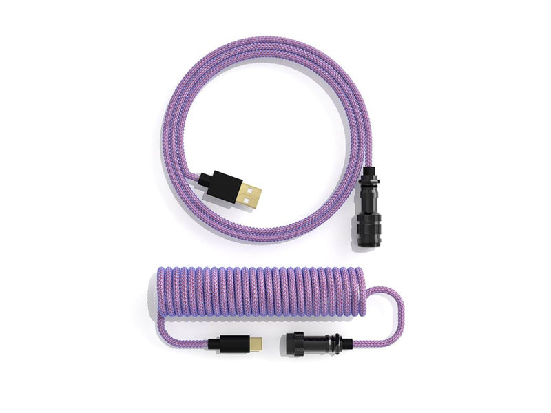 DUTZO Coiled Aviator Micro-USB B cable - Purple - Upgrade-Zubehör - Lila