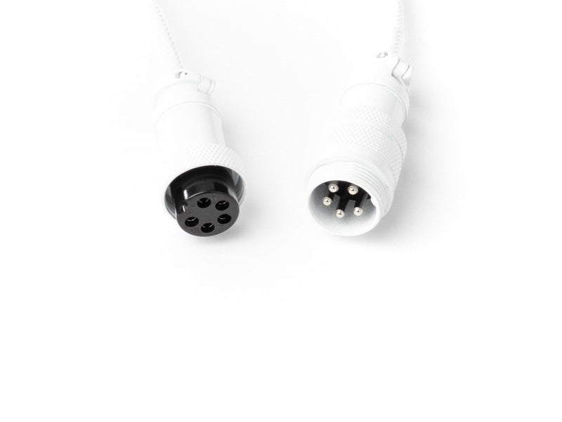 DUTZO Coiled Aviator Micro-USB B cable - White - Upgrade-Zubehör - Weiss