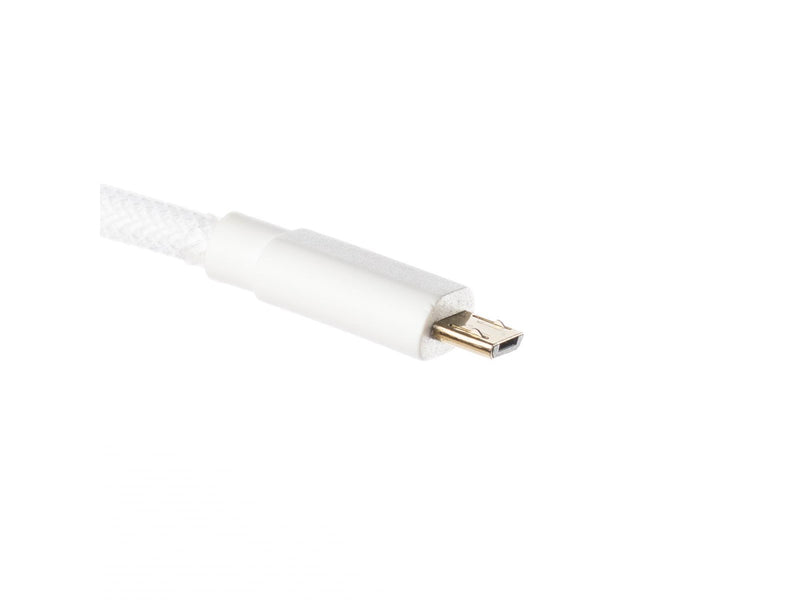 DUTZO Coiled Aviator Micro-USB B cable - White - Upgrade-Zubehör - Weiss