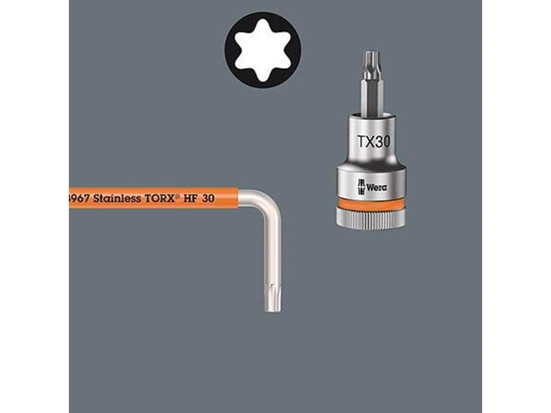 Wera 3967/9 TX SXL Multicolour HF Stainless 1 L-key set w/ holding function stainless 9 pieces