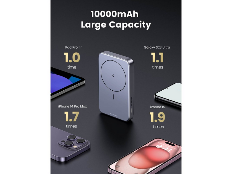 UGREEN Foldable Kickstand Magnetic Battery - 10000 mAh