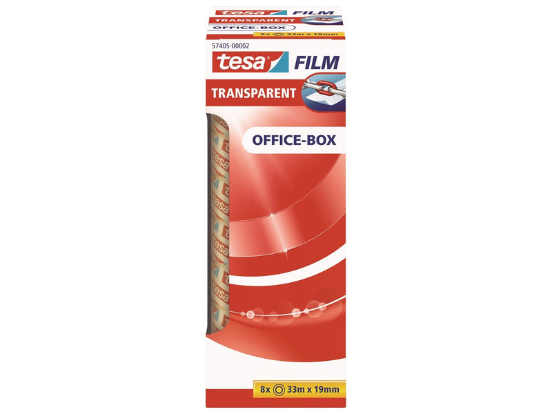 tesa film tape 8 x 33m x 19mm Transparent
