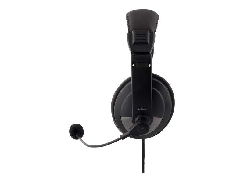 Deltaco HL-50 - Headset - full size - wired - 3.5 mm jack - black