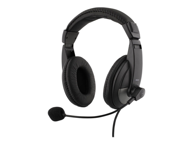 Deltaco HL-50 - Headset - full size - wired - 3.5 mm jack - black