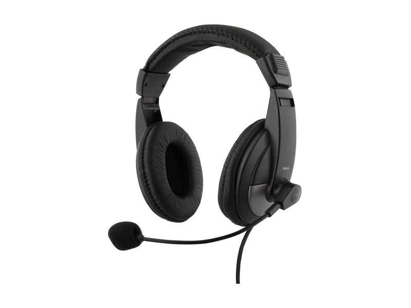 Deltaco HL-50 - Headset - full size - wired - 3.5 mm jack - black