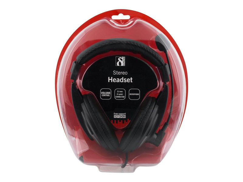 Deltaco HL-50 - Headset - full size - wired - 3.5 mm jack - black