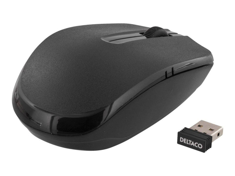 Deltaco MS-798 - Mouse optical 3 buttons wireless - Maus (Schwarz)
