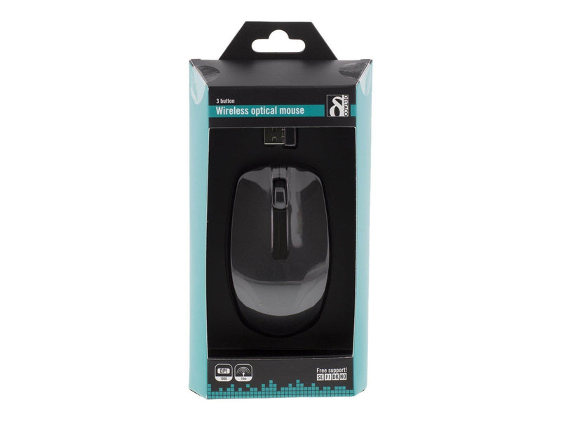 Deltaco MS-798 - Mouse optical 3 buttons wireless - Maus (Schwarz)