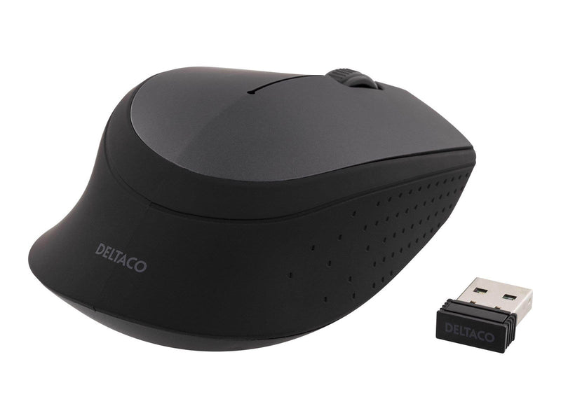 Deltaco MS-460 - Mouse optical 3 buttons wireless USB Black - Maus (Schwarz)
