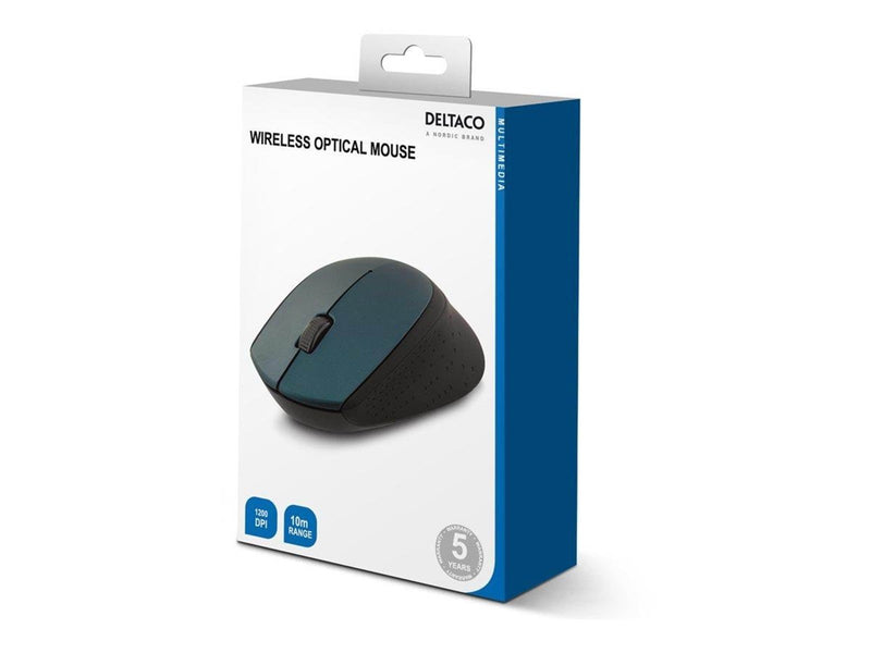 Deltaco MS-461 - Mouse optical 2 buttons wireless USB Black/Grey - Maus (Schwarz)