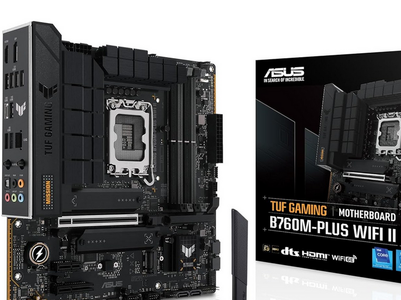 ASUS TUF GAMING B760M-PLUS WIFI II Mainboard - Intel B760 - Intel LGA1700 - DDR5 RAM - Micro-ATX