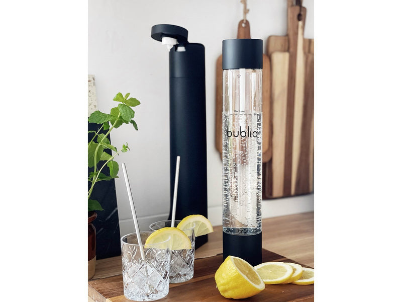 Bubliq Mattschwarz Flasche für bubliq drink carbonator