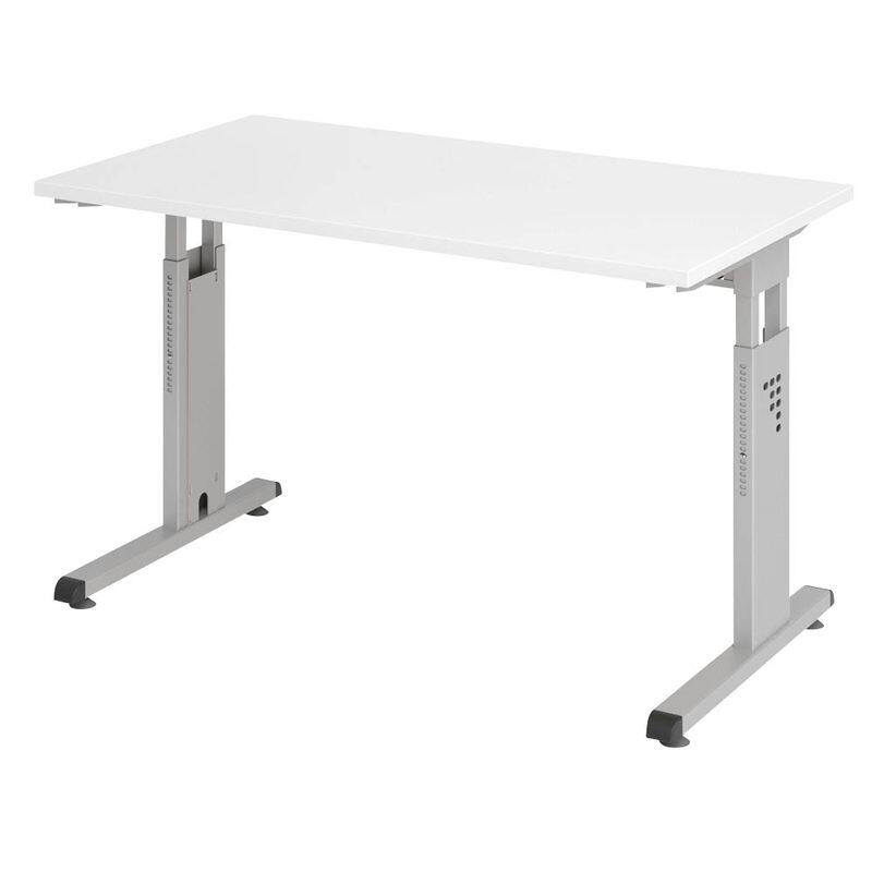 HAMMERBACHER Schreibtisch VOS612/W/S weiß