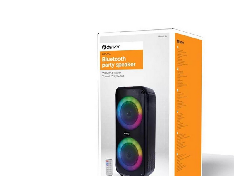 DENVER BPS-354 - Portable Party Speaker - 200W - Bluetooth