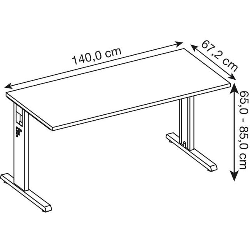 HAMMERBACHER Schreibtisch VOS614/R/G Asteiche