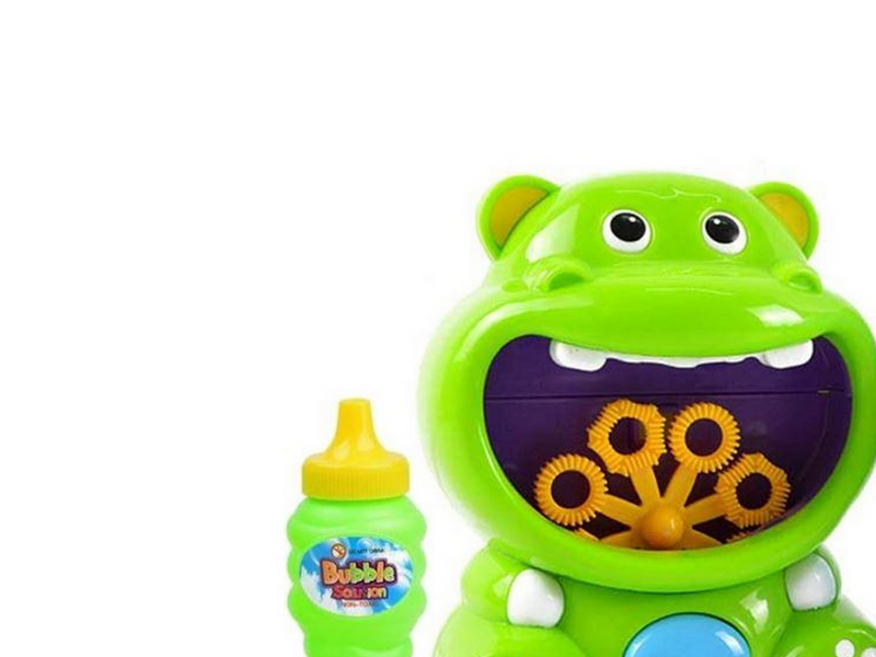 Happy Summer Hippo Bubble Machine