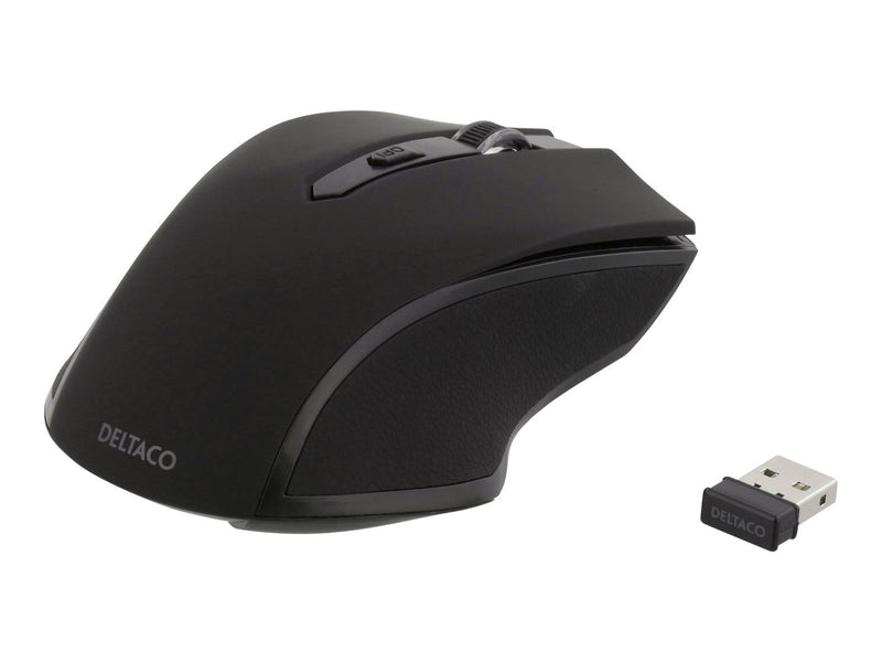 Deltaco MS-763 wireless USB Optical Mouse 5 buttons + scroll Black - Maus (Schwarz)