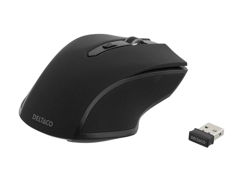 Deltaco MS-763 wireless USB Optical Mouse 5 buttons + scroll Black - Maus (Schwarz)