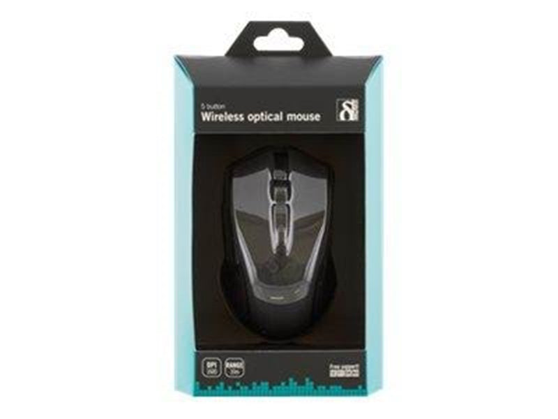 Deltaco MS-763 wireless USB Optical Mouse 5 buttons + scroll Black - Maus (Schwarz)