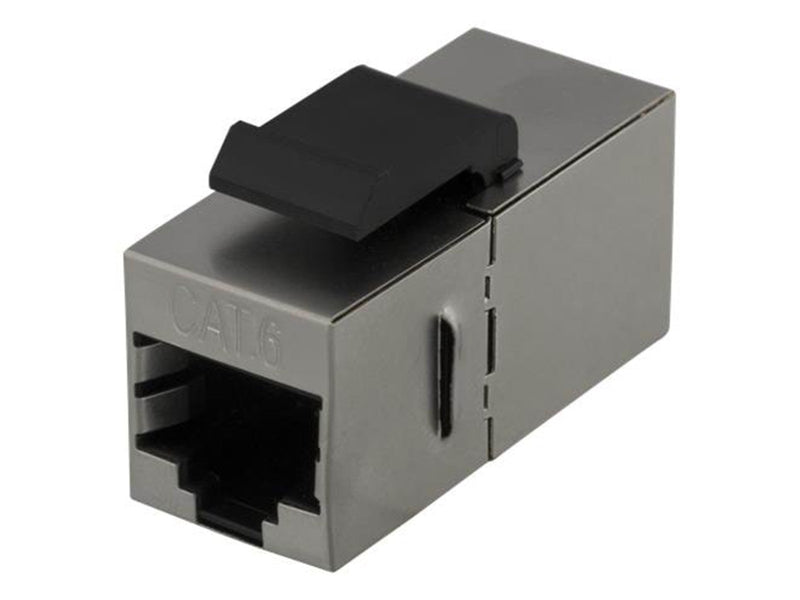 Deltaco MD-126 Cat6 Keystone Coupler Shielded 2xRJ45 plastic 180 metal