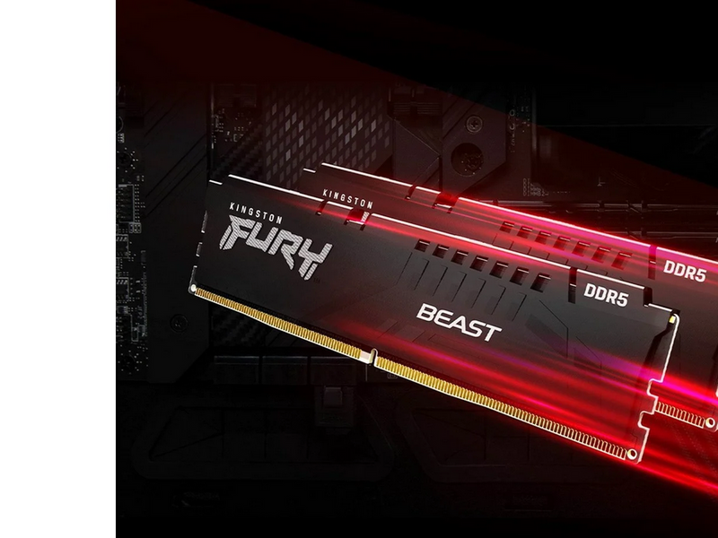 Kingston FURY Beast DDR5-6000 - 32GB - CL30 - Dual Channel (2 pcs) - AMD EXPO & Intel XMP - Schwarz