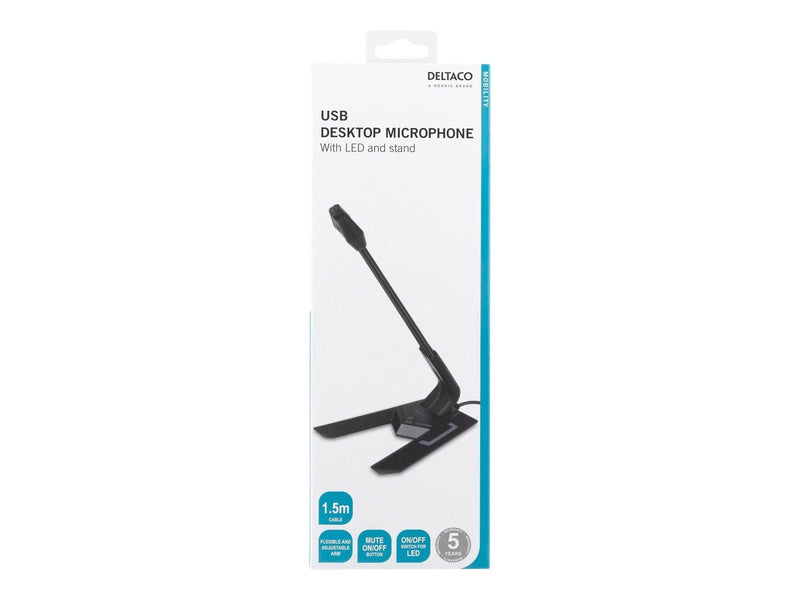Deltaco MF-104 USB Desktop Microphone