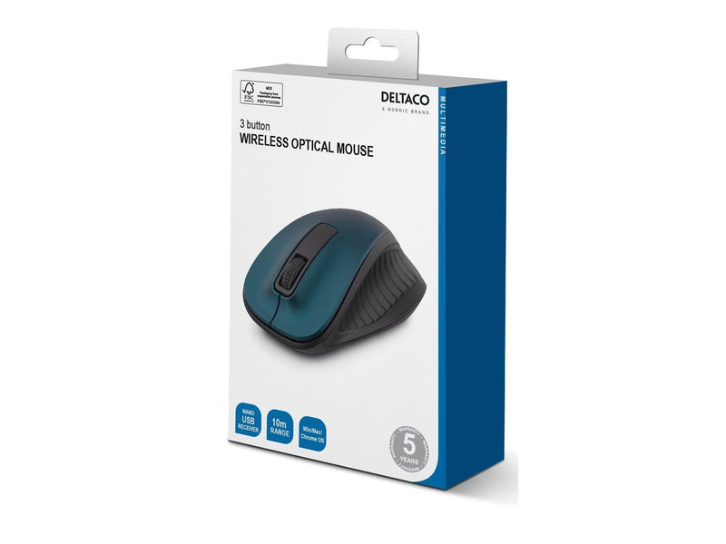 Deltaco MS-708 wireless optical mouse 1200 DPI blue - Maus (Blau)