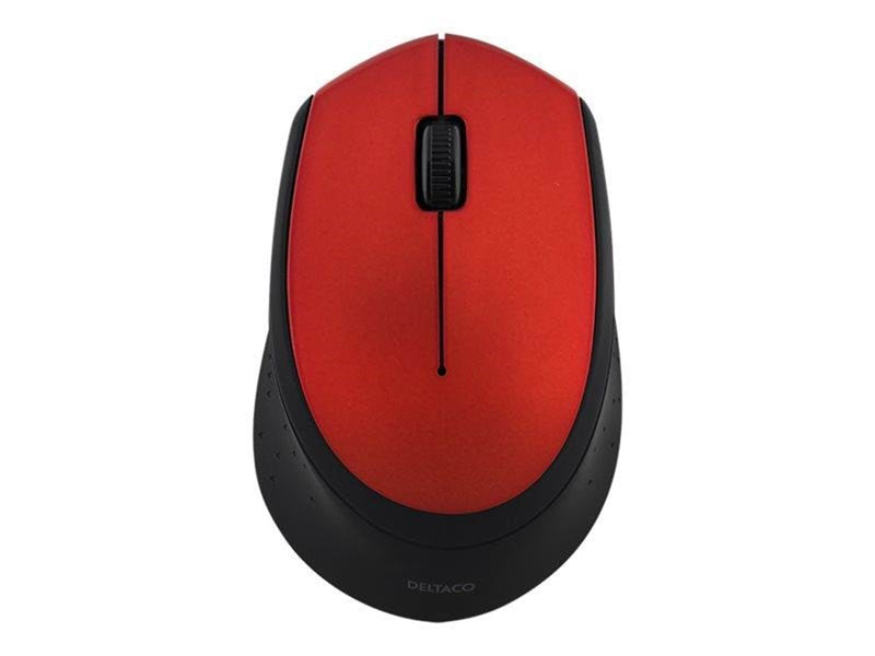 Deltaco MS-462 - Mouse optical 3 buttons wireless USB - Maus (Rot)