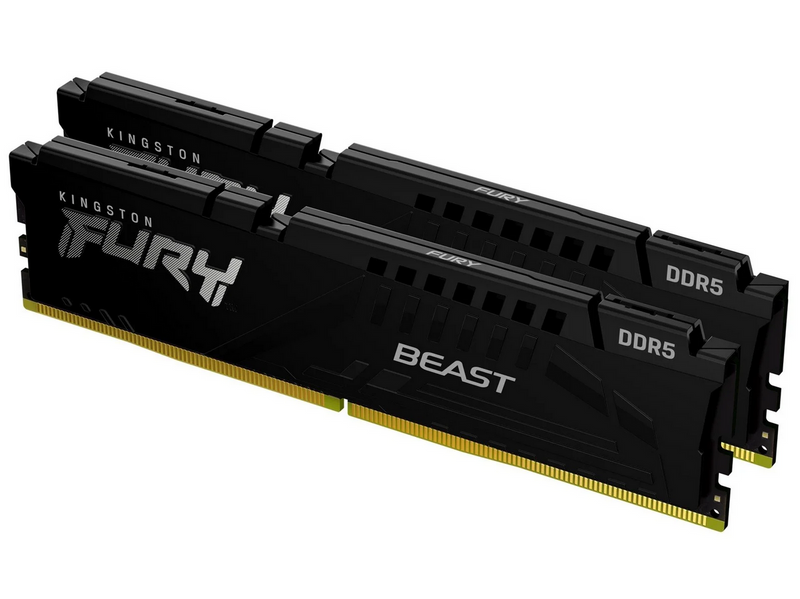 Kingston FURY Beast DDR5-6400 - 32GB - CL32 - Dual Channel (2 pcs) - AMD EXPO & Intel XMP - Schwarz