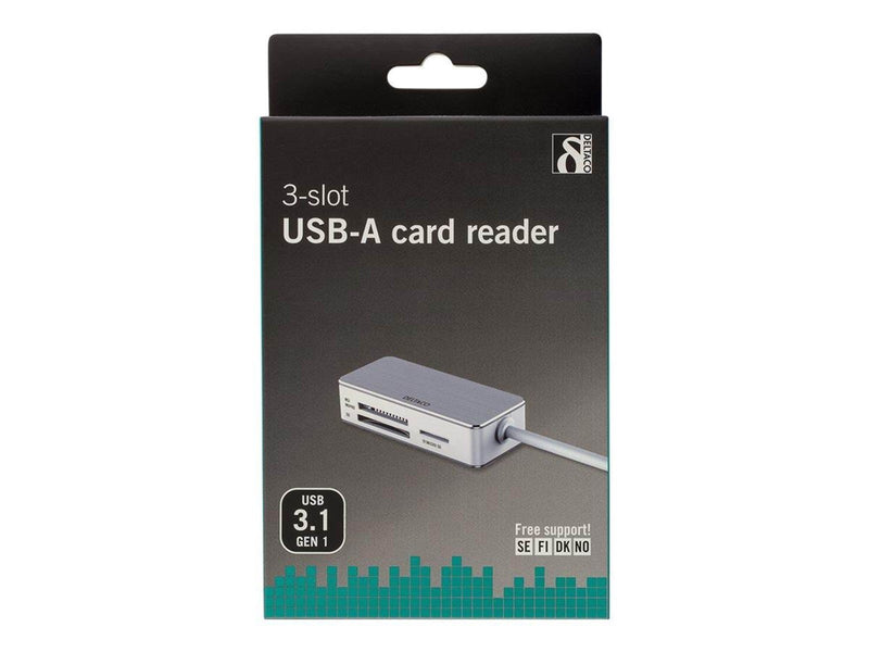 Deltaco UCR-147 - Card reader (MS PRO MS PRO Duo TransFlash SDHC microSDHC)  USB 3.0