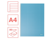 Esselte Colour'Breeze A4 Collegeblock liniert, Spiralbindung Blau