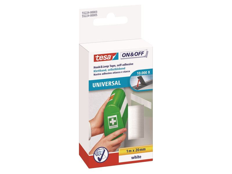 tesa On & Off Universal 20mm x 100cm White
