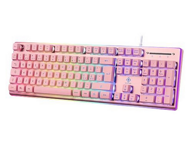 Deltaco GAMING Full Size - Gaming Tastatur - Full-Size - Nordic ISO - Pink