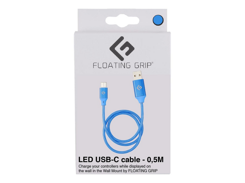 Floating Grip 0.5M LED USB-C CABLE (BLUE)