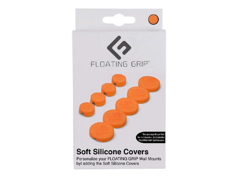 Floating Grip Soft Silicon Covers for wall mounts - Orange