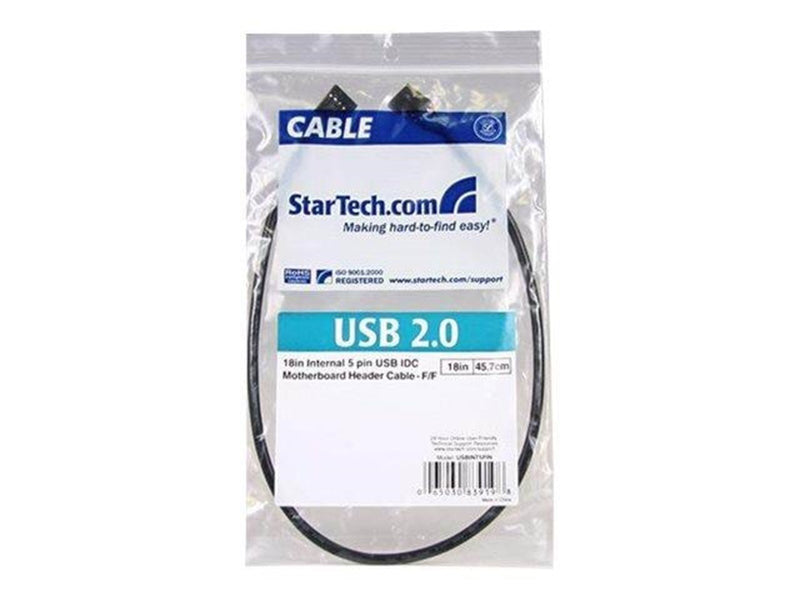 StarTech.com 12in Internal 5 pin USB IDC Motherboard Header Cable F/F (USBINT5PIN12) - USB cable - 5 pin IDC to 5 pin IDC - 30.5